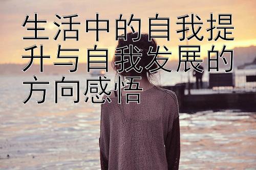 生活中的自我提升与自我发展的方向感悟